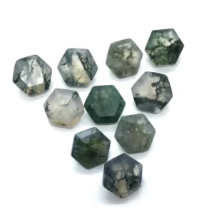 Natural Moss Agate Gemstone For Bracelet Jewelry Women