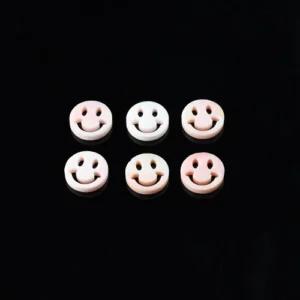 Pink Shell Jewelry smiling face Shape Custom Size