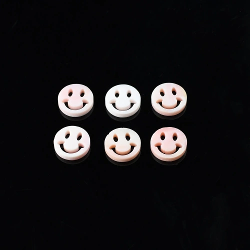Pink Shell Jewelry smiling face Shape Custom Size