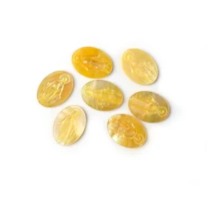 Yellow Shell for Jewelry Oval Custom Good carving