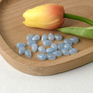 Natural Aquamarine Gems Pear Shape Polished Cabochon Cut