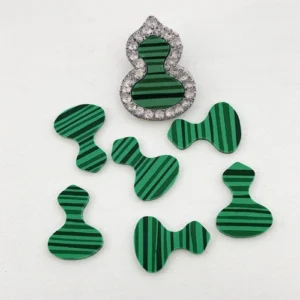 Synthetic Malachite Flat Bottom Plain Gourd Pendant Gems
