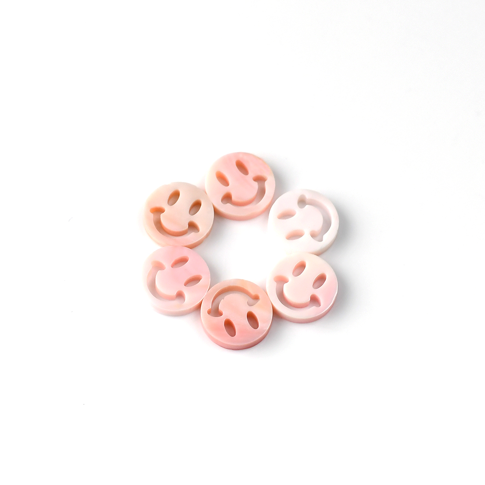 Pink Shell Jewelry smiling face Shape Custom Size - Image 4