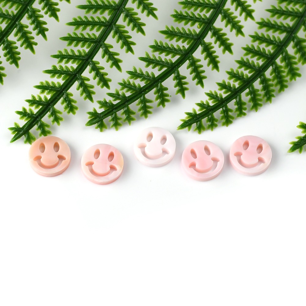 Pink Shell Jewelry smiling face Shape Custom Size - Image 5