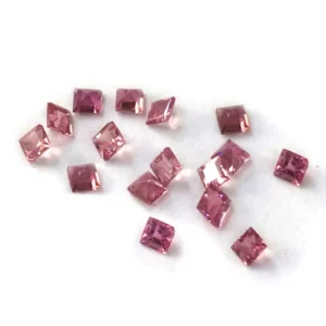Pink Tourmaline Square Cut More Shape Size Customizable