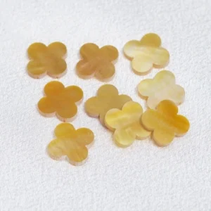 Natural Mother Of Pearl Yellow Shell Loose Stones