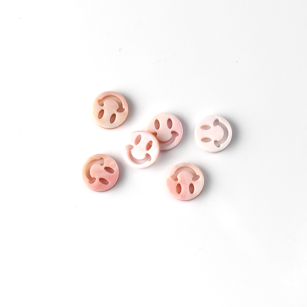 Pink Shell Jewelry smiling face Shape Custom Size - Image 2