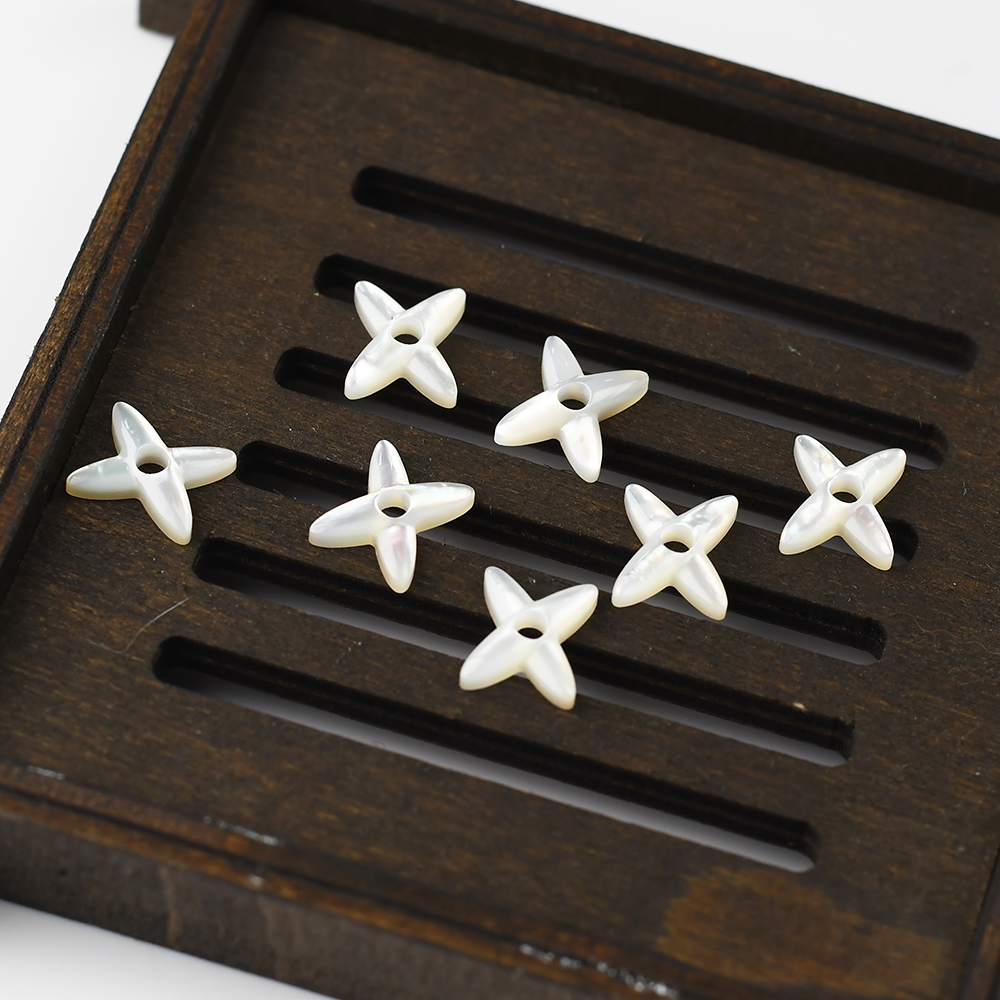 White Mother Of Pearl Four-pointed star Cut - Image 4
