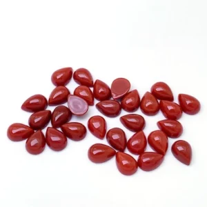 South Red Agate Pear Cut Women Agate Pendant