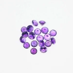 Natural Amethyst Round Cut Diamond crafts Purple crystal
