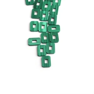 Polished rectangle Natural Green Malachite Jewelry Gemstones