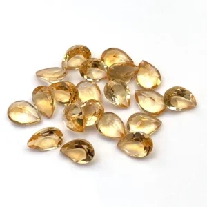 Quality Loose Jewelry Citrine Shape Pear Cut Gemstones