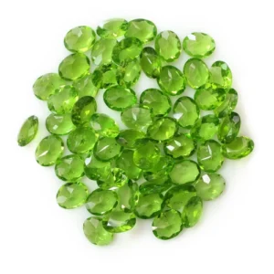 Natural Peridot Stone oval Haped Making Jewelry