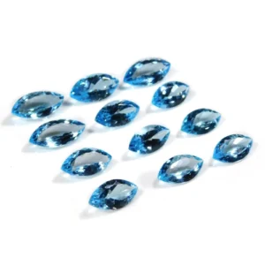 Marquise topaz Jewelry Making Natural Swiss Blue Topaz